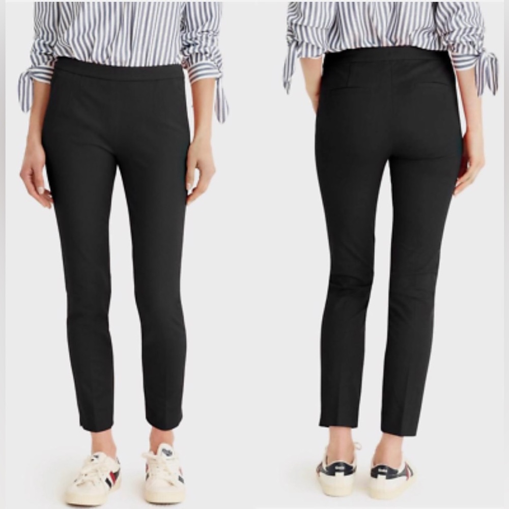 JCrew Women's Martie Pants 4 Black Wool Blend Stretch Ankle Crop Slim Fit
